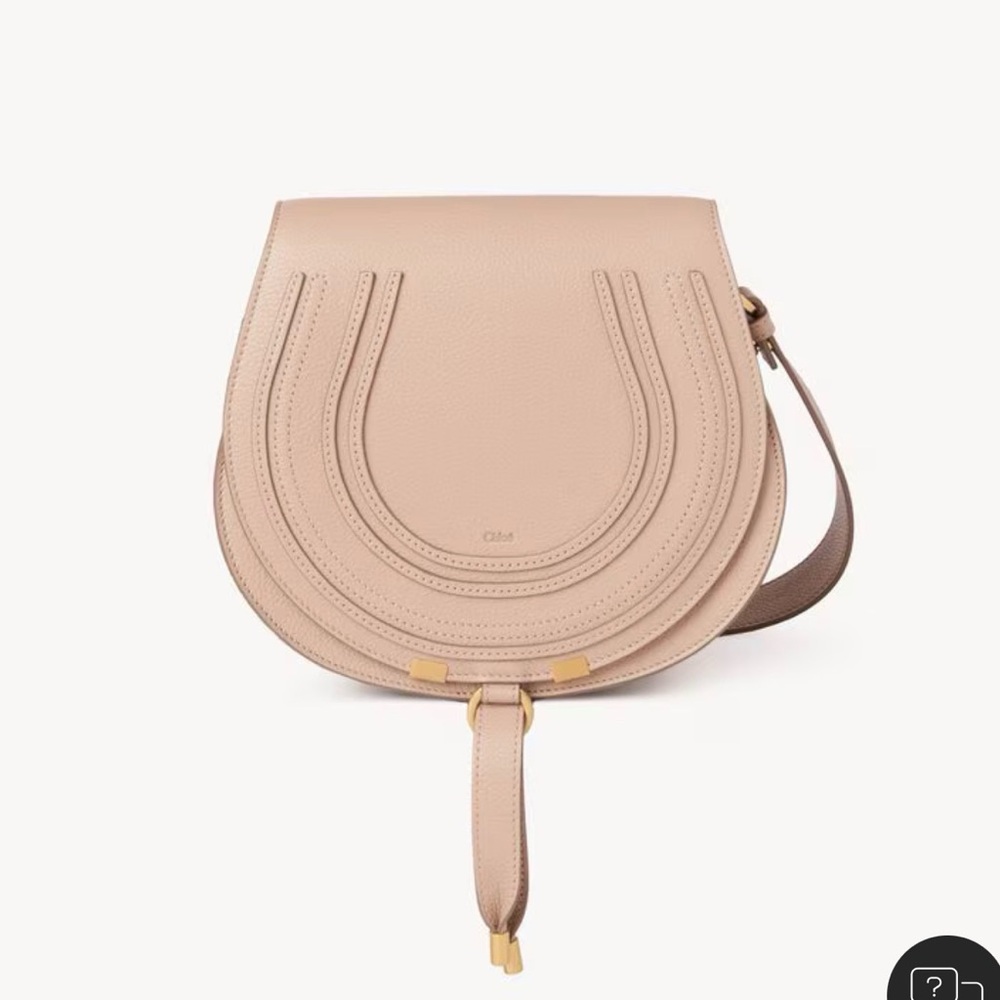 Chloe Marcie medium saddle crossbody bag in grained leather - Picture 3 of 7